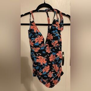 Summer Mae Maternity Halter Tankini Top, M